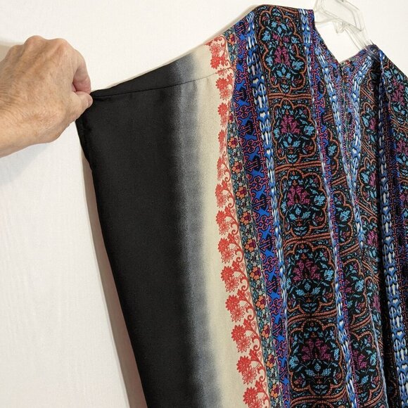 Multi-Colored Chiffon Kimono Open Tunic; One Size,  Plus Size - Picture 2 of 4